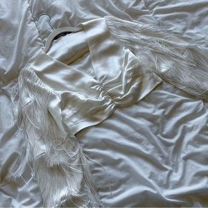 Fringe Satin Long Sleeve 🕊